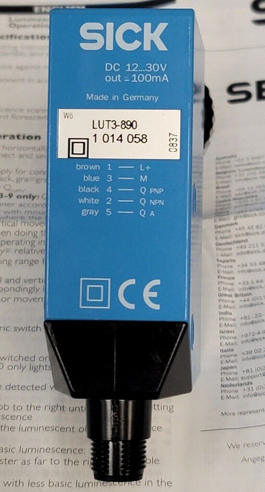 NEW SICK LUT3-890 LUMINESCENCE SENSOR 1014058 LUT3890