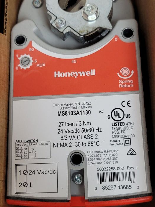 NEW IN BOX HONEYWELL MS8103A1130 DIRECT COUPLED ACTUATOR