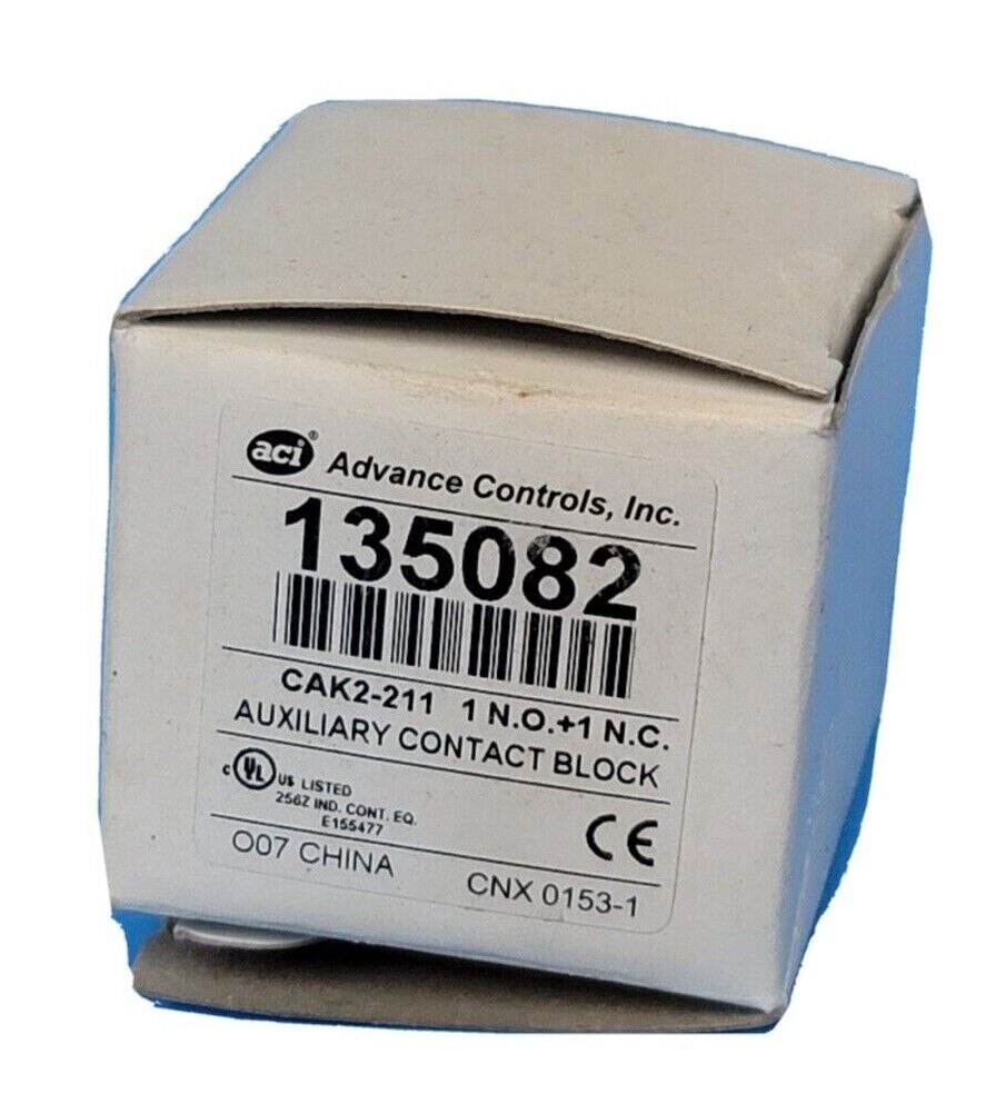 NIB ACI 135082 AUXILIARY CONTACT BLOCK CAK2-211