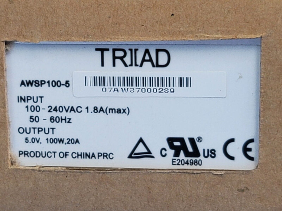 NIB TRIAD MAGNETICS AWSP100-5 AC-DC CONVERTER AWSP1005