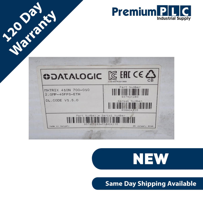 NEW DATALOGIC 937401083 410N MATRIX SCANNER 700-010 2.0MP-45FPS-ETH V1.5.0