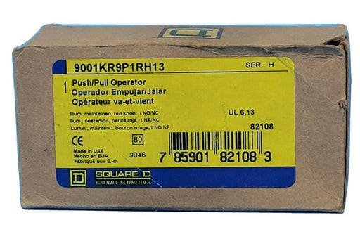 NIB SQUARE D 9001KR9P1RH13 PUSH/PULL OPERATOR SER. H