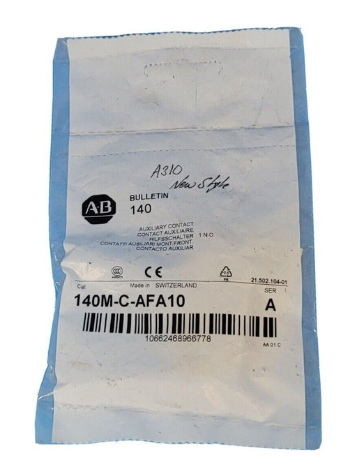 NEW IN BAG ALLEN BRADLEY 140M-C-AFA10 AUXILIARY CONTACT SER. A