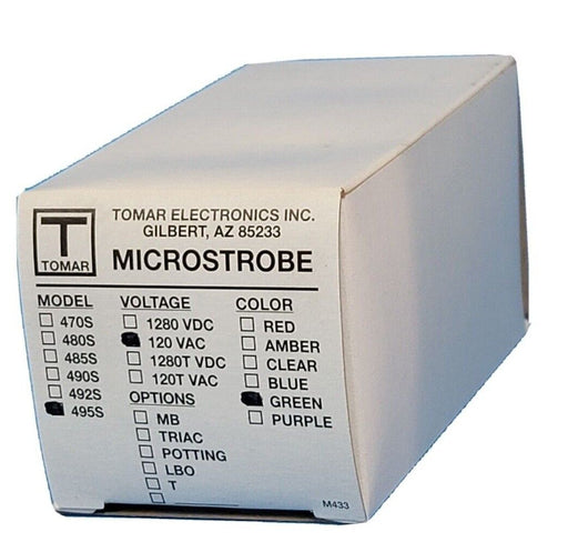 NIB TOMAR MODEL 495S VOLTAGE 120V AC COLOR GREEN MICROSTROBE LIGHT 495S-120-G