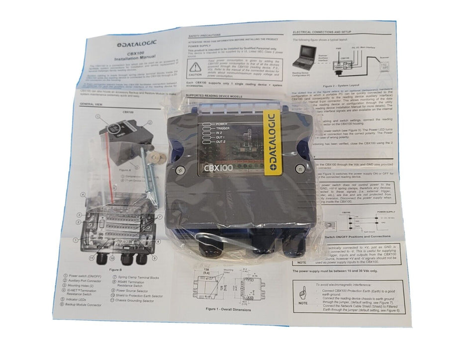 NEW DATALOGIC 93A301067 CBX100 CONNECTION BOX COMPACT