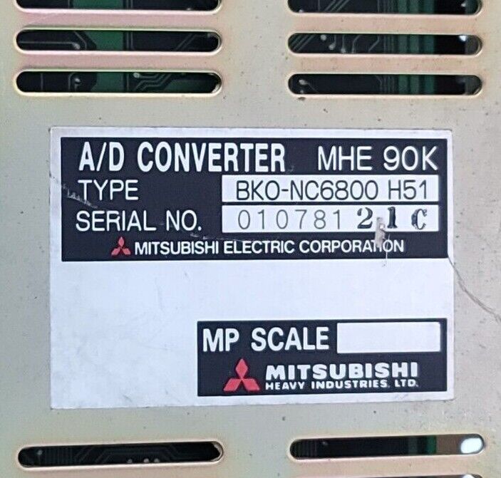 MITSUBISHI BKO-NC6800 H51 A/D CONVERTER MHE 90K, BKONC6800H51