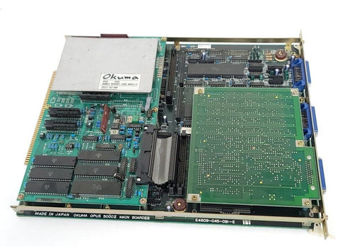 OKUMA E4809-045-091-E OPUS 5000 MAIN BOARD W/ E0227-702-008 BUBBLE MEMORY