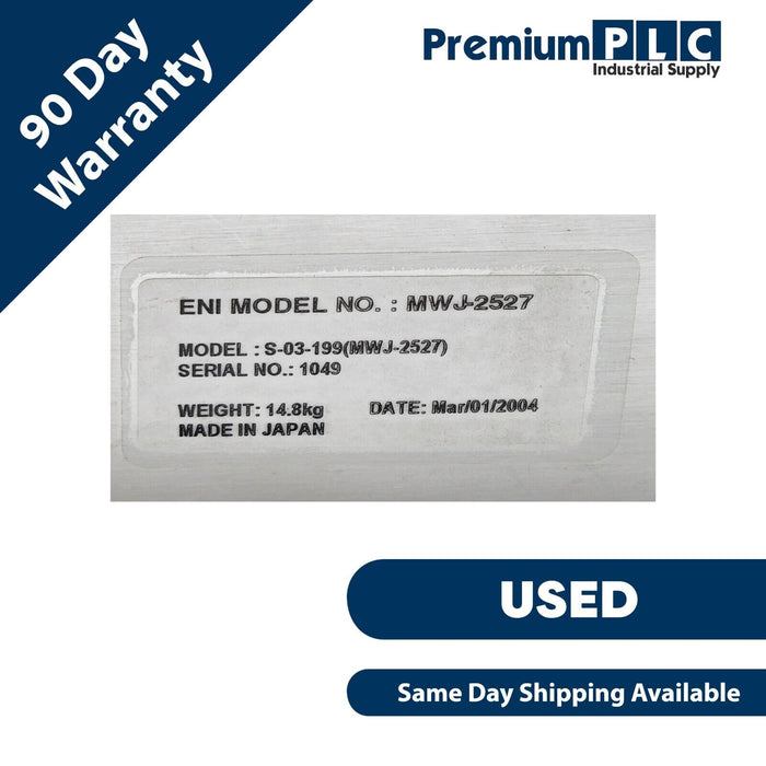 MKS ENI MODEL: S-03-199 (MWJ-2527) RF UNIT MWJ2527