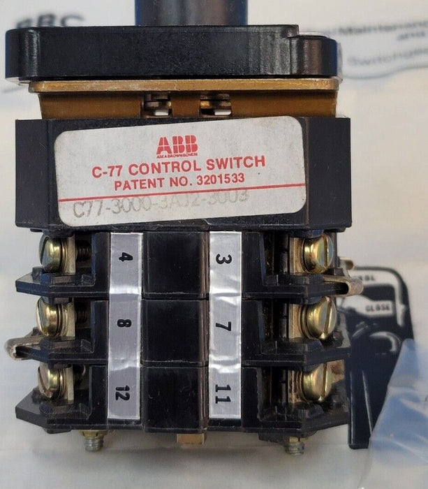 NEW ABB C77-3000-3AJ2-3003 ROTARY CONTROL SWITCH  C-77 C7730003AJ23003