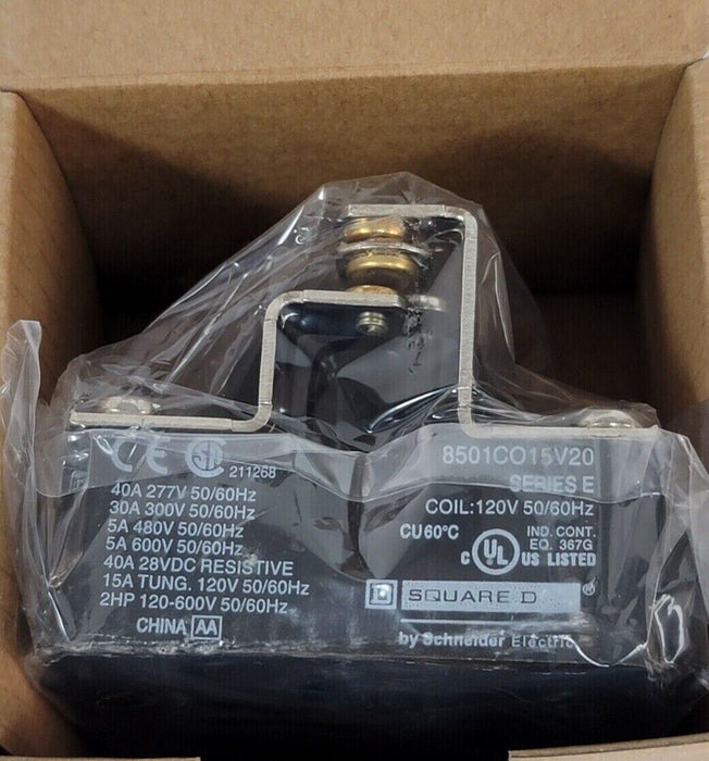 NIB SQUARE D 8501CO15V20 POWER RELAY 12120V 50/60HZ