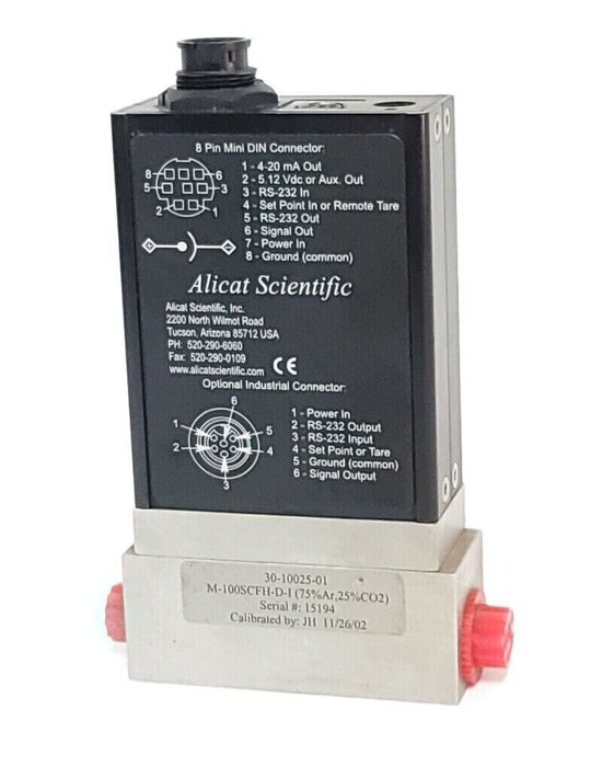 NEW ALICAT SCIENTIFIC M-100SCFH-D-I MASS FLOW METER 30-10025-01 M100SCFHDI