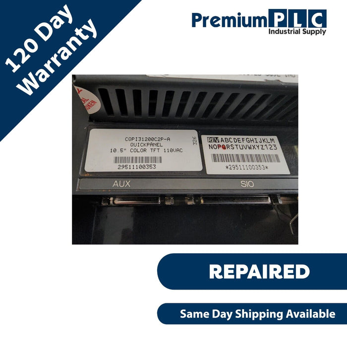 GE FANUC TOTAL CONTROL CQPI31200C2P-A QUICKPANEL W/ QPI-MBP-201-G MODBUSPLUS