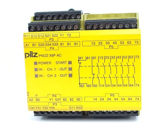 PILZ PNOZ X9P 24VDC 100-240VACDC 7no 2nc 2so SAFETY RELAY 777606 PNOZX9P