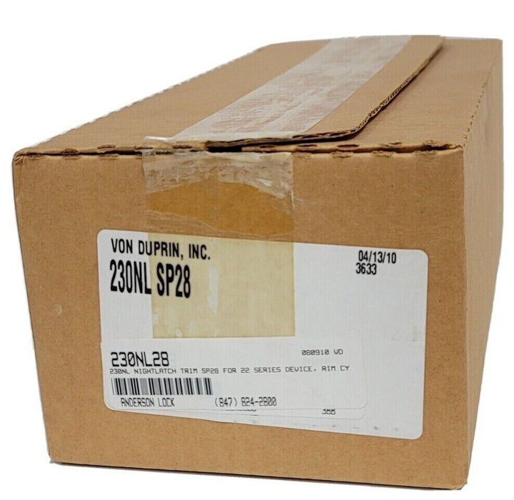 NEW VON DUPRIN 230NL SP28 NIGHTLATCH TRIM SP28 FOR 22 SERIES DEVICE 230NLSP28