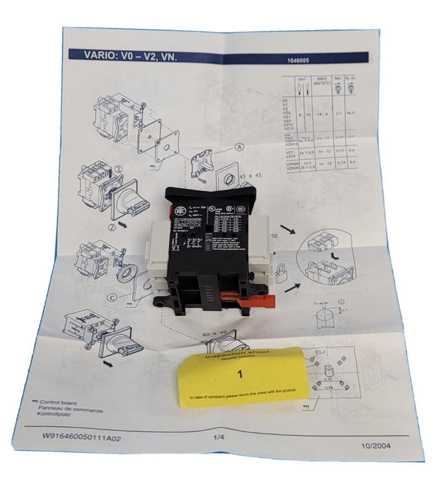 NEW TELEMECANIQUE VCF1 MAIN EMERGENCY SWITCH DISCONNECT + HANDLE