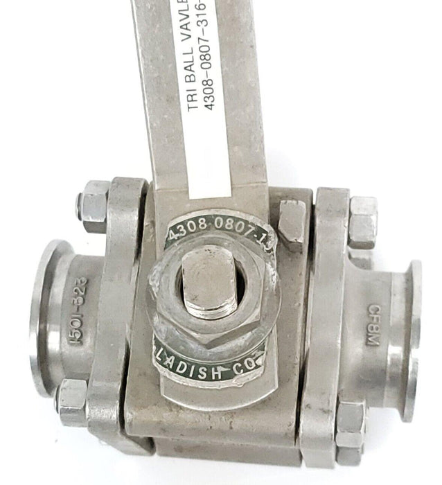 NEW LADISH 4308-0807-15 BALL VALVE 1-1/2'' 316SS 4308-0807 4308080715