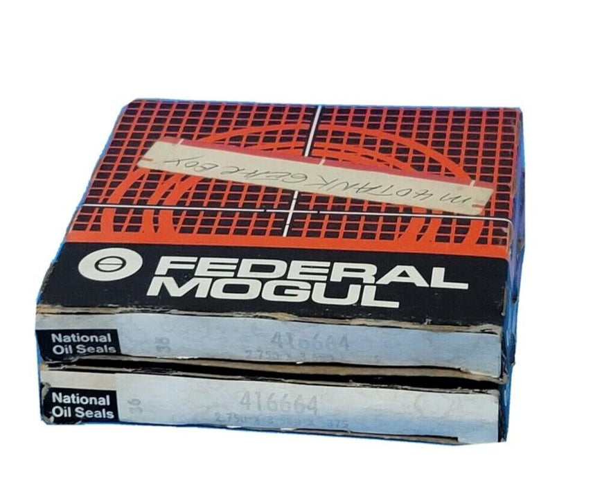 LOT OF 2 NIB FEDERAL MOGUL 416664 OIL SEALS 2.750X3.500X.375