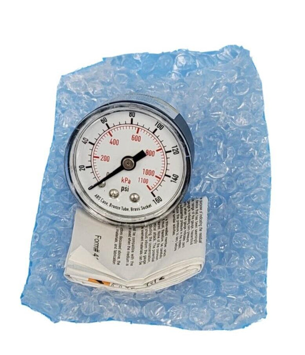 LOT OF 2 NIB GRAINGER 4FLZ8A PRESSURE GAUGES 0-160 PSI 1.5 FACE 1/8 NPT