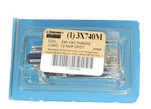 NEW DAYTON 3X740M RELAY 240VAC 50/60HZ 12SMP DPDT