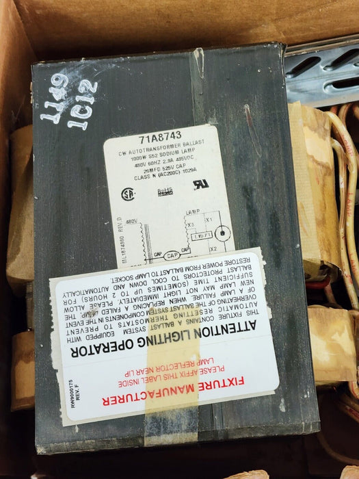 NEW PHILIPS 71A8743-001 / 71A8743001 CORE & COIL BALLAST KIT 1-1000W S52 HP 480V