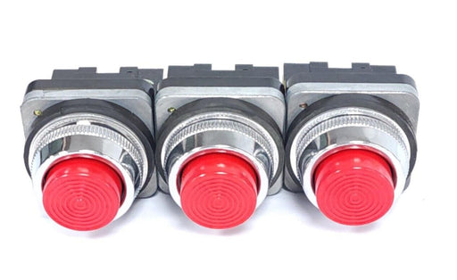 LOT OF 3 FUJI ELECTRIC 70C-IA / 70CIA RED PUSH BUTTON CONTACT BLOCKS 600V