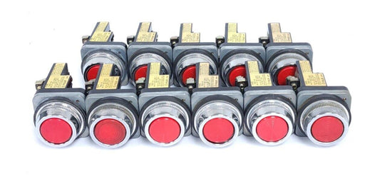 LOT OF 12 FUJI ELECTRIC 70C-IA / 70CIA FLUSH RED PUSHBUTTON CONTACT BLOCK 600V