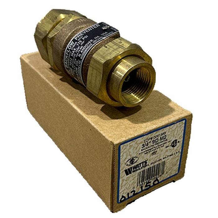 NEW WATTS 0061888 3/4'' 9D M2 BACKFLOW PREVENTER DUAL CHECK VALVE