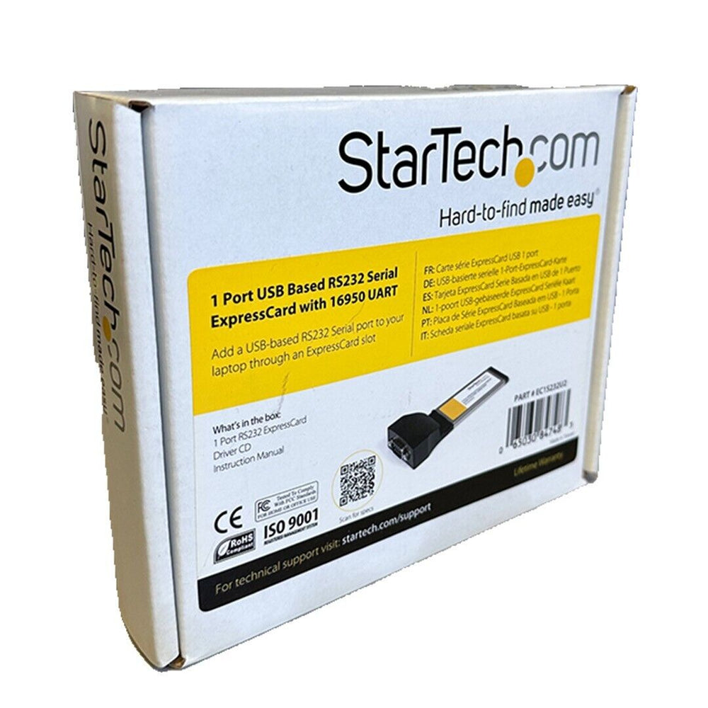 NEW StarTech EC1S232U2 1-PORT USB BASED RS232 SERIAL ExpessCard WITH 16950 UART