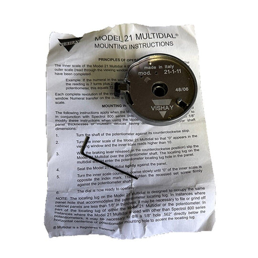 NEW VISHAY 21-1-11 / 21111 MODEL 21 MULTIDIAL FOR VERNIER SCALE