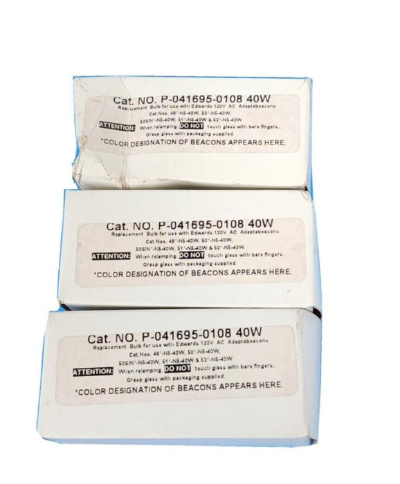 LOT OF 3 NIB EDWARDS P-041695-0108 40W BULBS P0416950108