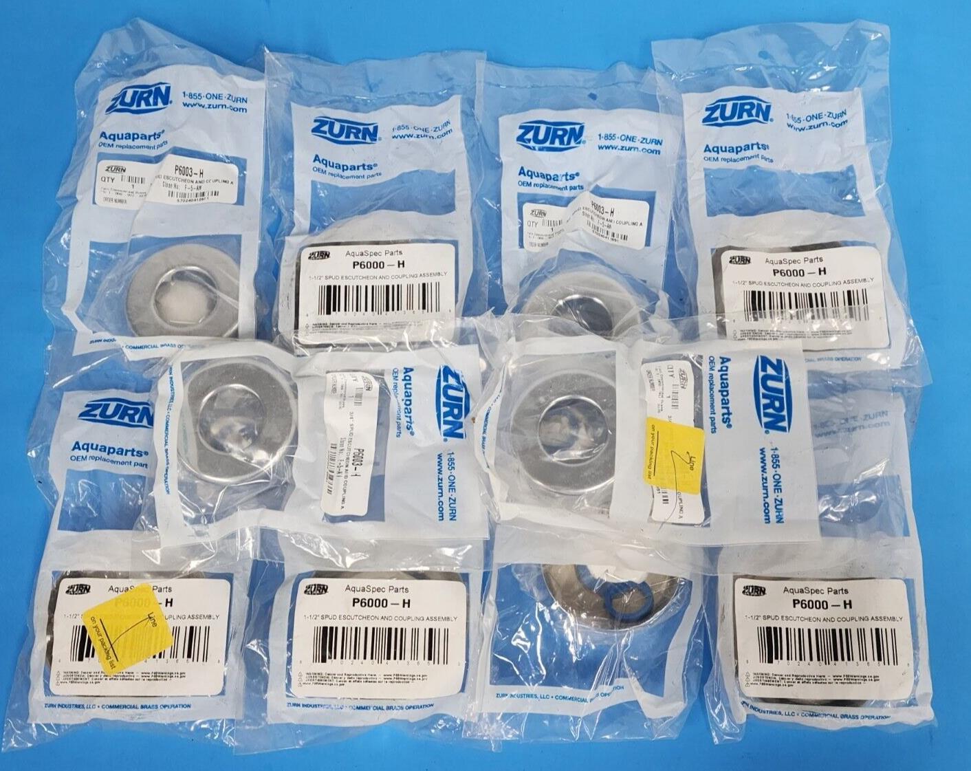 LOT OF 10 NEW ZURN P6000-H 1-1/2'' SPUD ESCUTCHEON AND COUPLING ASSEMBLY