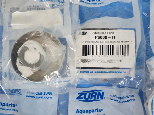 LOT OF 10 NEW ZURN P6000-H 1-1/2'' SPUD ESCUTCHEON AND COUPLING ASSEMBLY