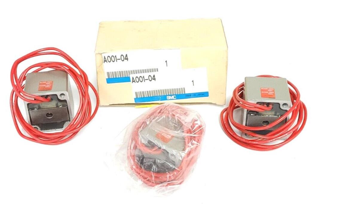 LOT OF 3 NEW SMC A001-04 SOLENOID COILS A00104