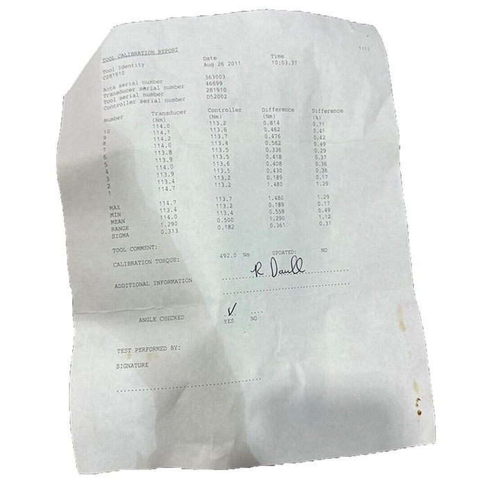 ATLAS COPCO PF3009-F-DN-HW TENSOR S9 W/ ETVS9-450-20CTADST NUTRUNNER AND CABLES