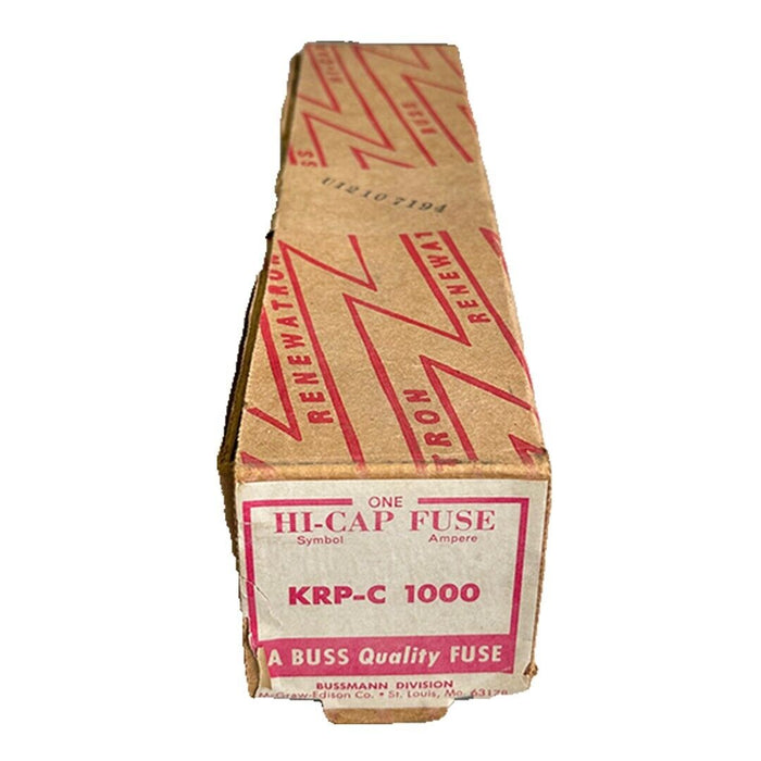 NEW BUSSMAN KRP-C 1000 / KRPC1000 HI-CAP TIME DELAY FUSE 600V CLASS L