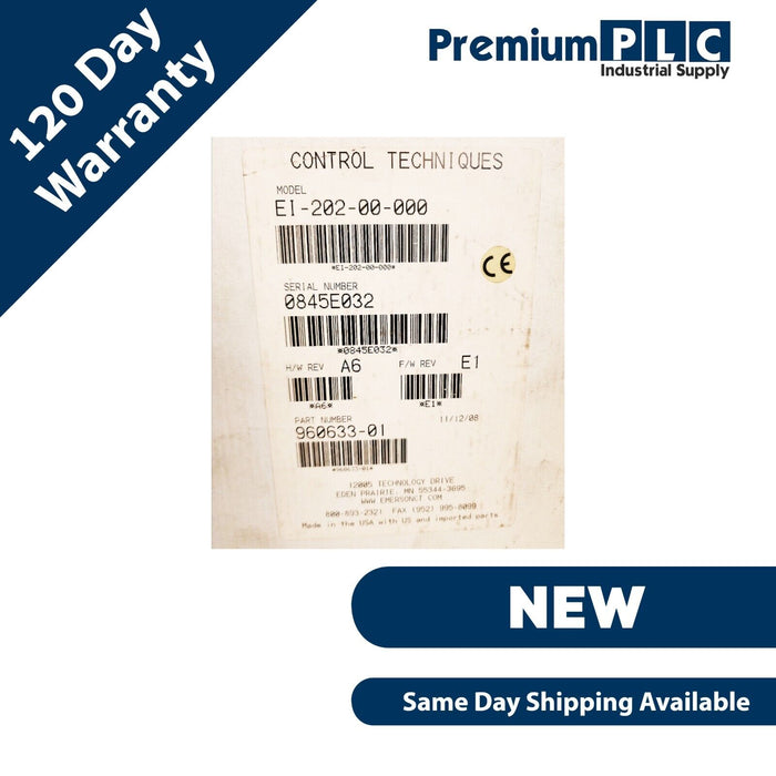 NEW CONTROL TECHNIQUES / EMERSON EI-202-00-000 EPSILON SERVO DRIVE P/N 960633-01