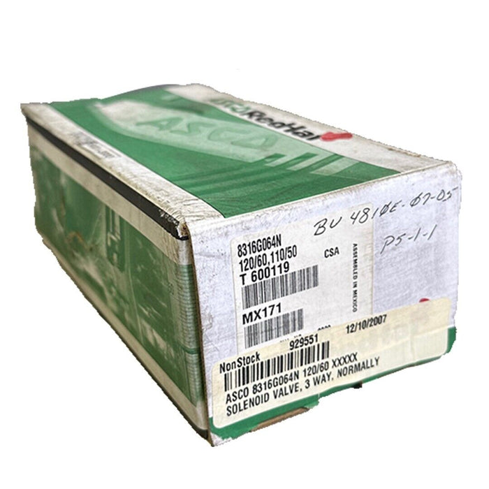 NEW ASCO 8316G064N Red-Hat II SOLENOID VALVE 110/120V 50/60Hz MX171