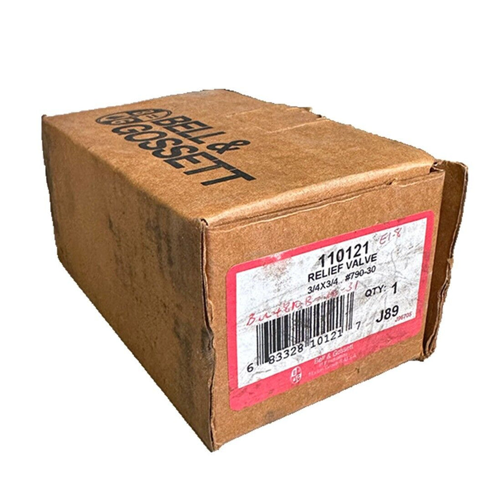 NEW BELL & GOSSETT 110121 RELIEF VALVE 3/4''x3/4'' 30PSI 790-30 / 79030