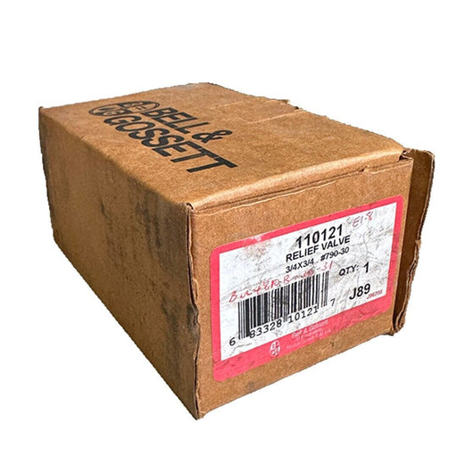 NEW BELL & GOSSETT 110121 RELIEF VALVE 3/4''x3/4'' 30PSI 790-30 / 79030