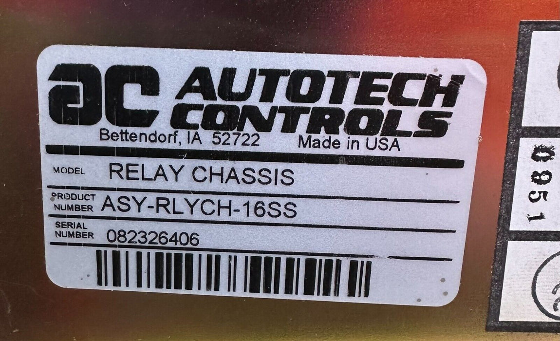 NEW AVG AUTOTECH CONTROLS ASY-RLYCH-16SS / ASYRLYCH16SS REMOTE RELAY CHASSIS