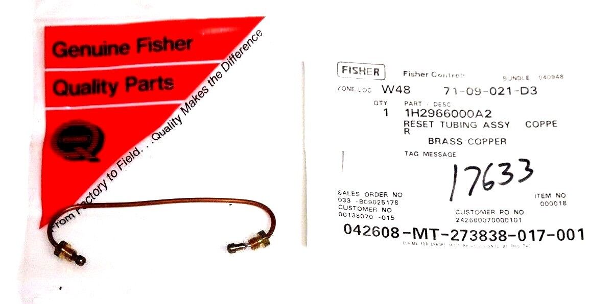 NIB FISHER CONTROLS 1H2966000A2 RESET TUBING ASSEMBLY