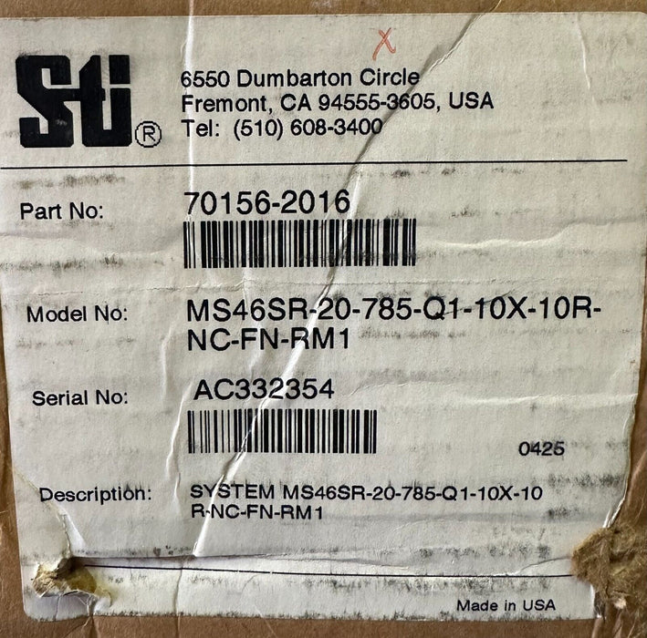 NEW STI MS46SR-20-785-Q1-10X-10R-NC-FN-RM1 LIGHT CURTAIN SYSTEM 70156-2016 RM-1