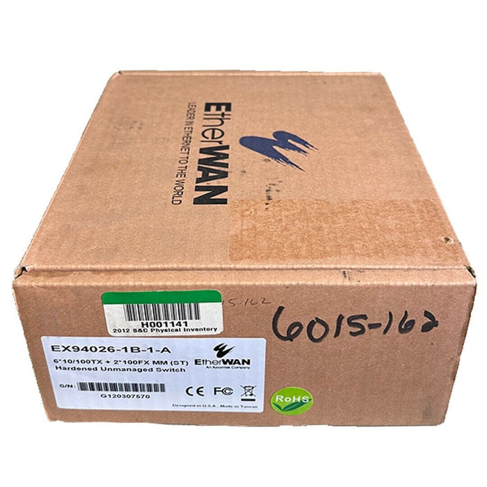 NEW EtherWAN EX94026-1B-1-A / EX940261B1A 8-PORT HARDEDED ETHERNET SWITCH 10-48V