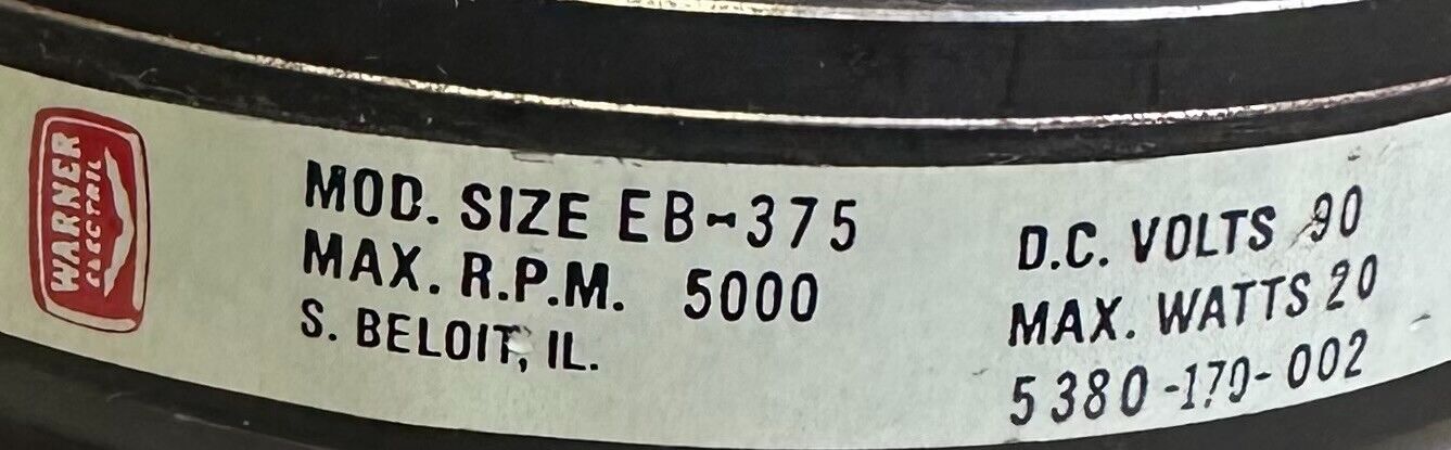 WARNER ELECTRIC 5380-170-002 / 5380170002 ELECTROMAGNET FOR EB-375 CLUTCH BRAKE