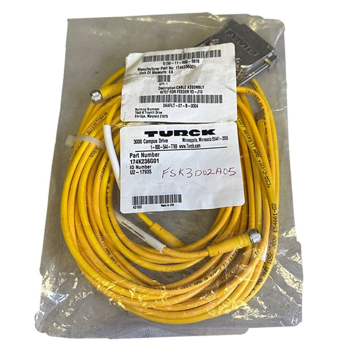 NEW TURCK U2-17935 / U217935 PHOTOCELL CORDSET 97942 174K236G01