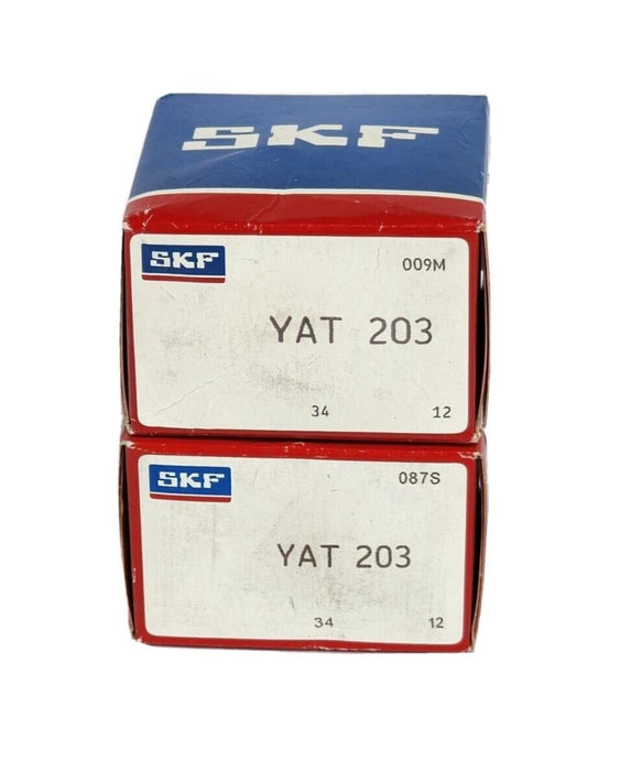 LOT OF 2 NEW SKF YAT203 Y BEARINGS YAT-203