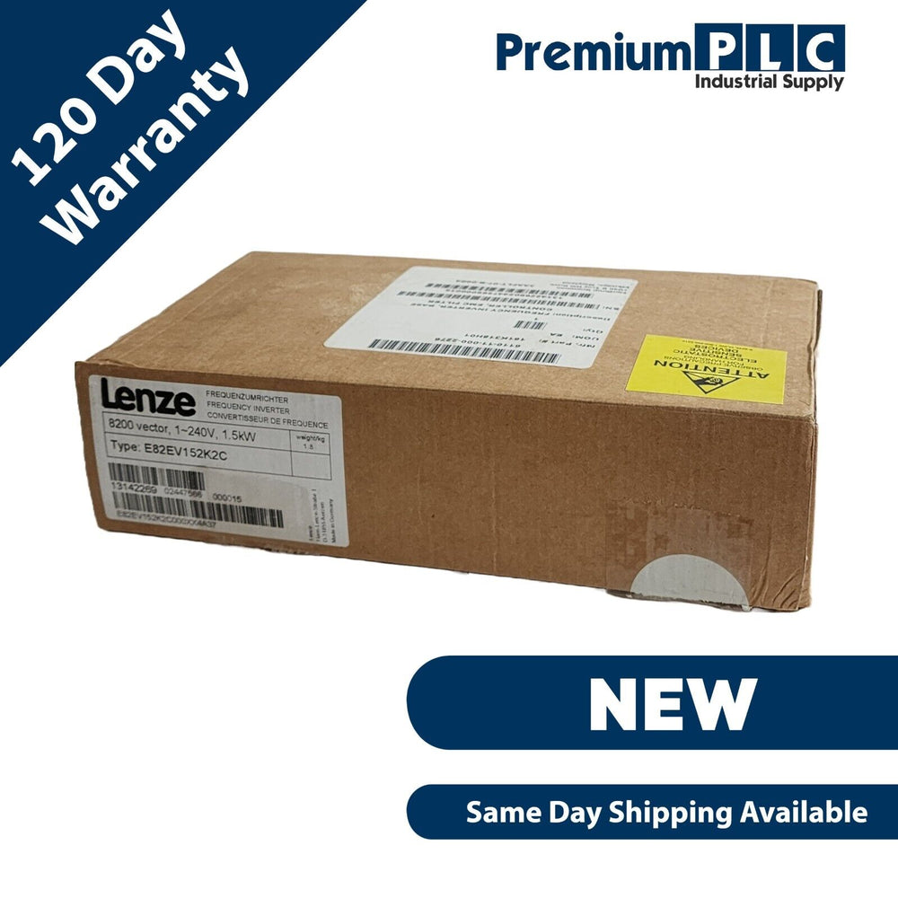 NEW LENZE E82EV152K2C 8200 VECTOR FREQUENCY INVERTER 1.5kW E82EV152K2C000XX4A37