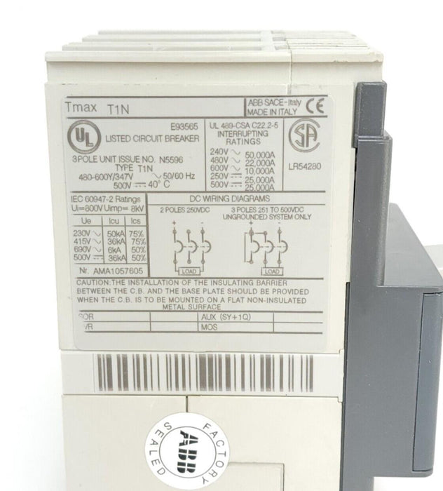 NIB ABB T1N040TL SACE TMAX T1N CIRCUIT BREAKER 1SDA061803R1