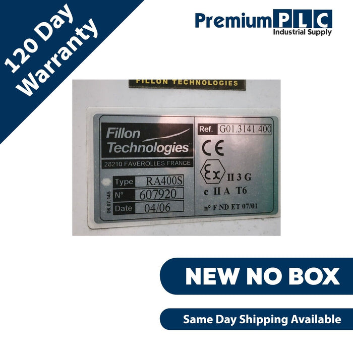 NEW FILLON TECHNOLOGIES FILL SPRAY RA 400 S / RA400S AEROSOL FILLING MACHINE
