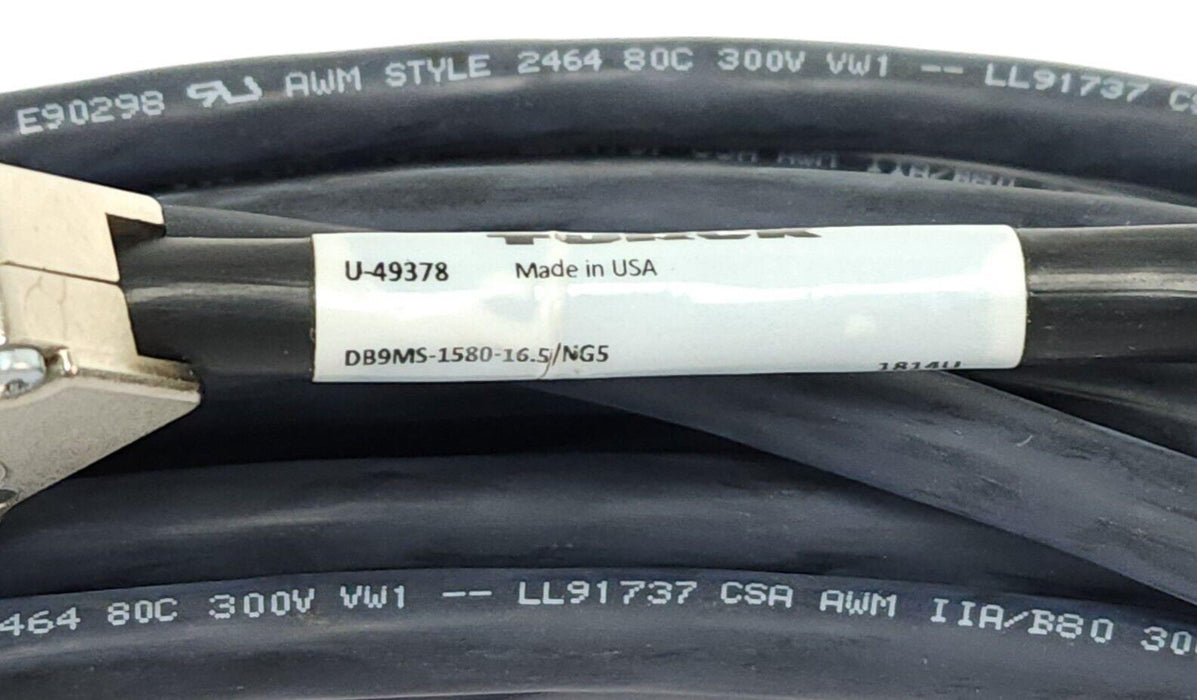 NEW TURCK DB9MS-1580-16.5/NG5 CABLE ASSEMBLY U-49378
